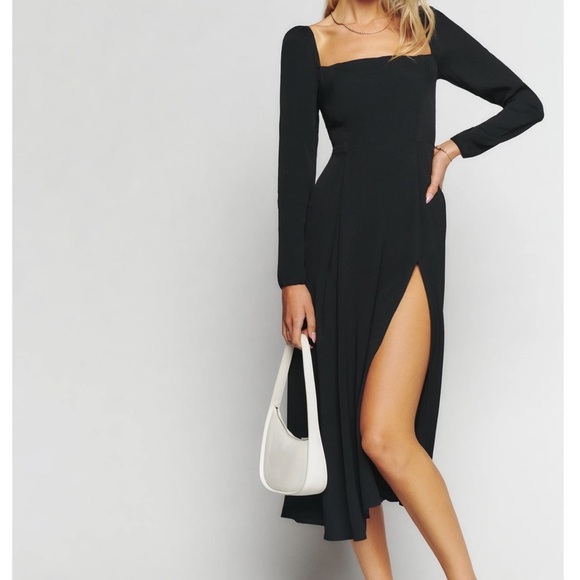 Reformation Sigmund Dress Black - Picture 1 of 10